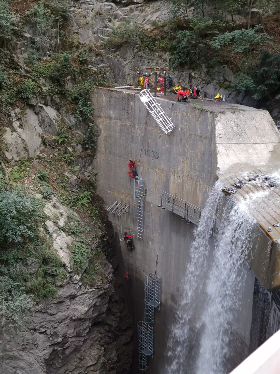 Film de chantier du barrage Saint-Bartélémy